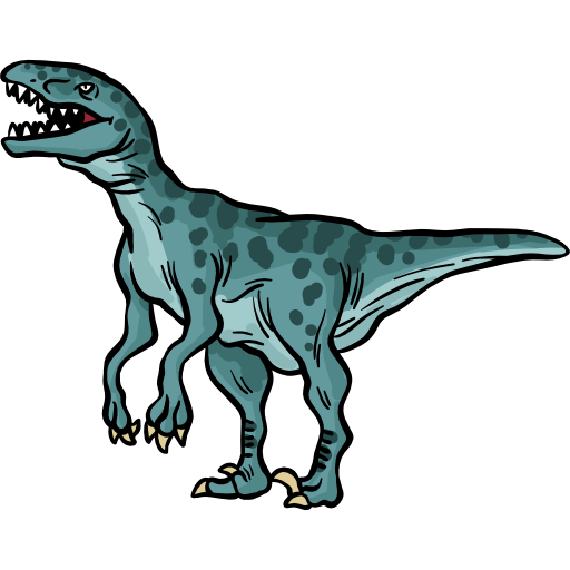 velociraptor Hand Drawn Color icono