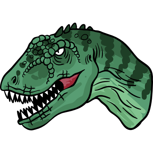 tirannosauro rex Hand Drawn Color icona
