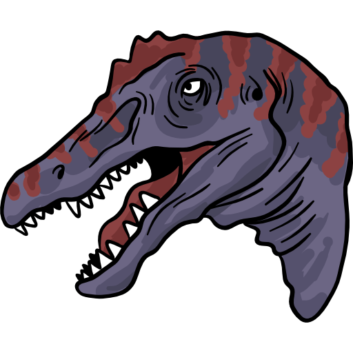 spinosauro Hand Drawn Color icona