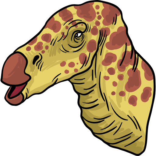 iguanodonte Hand Drawn Color icona