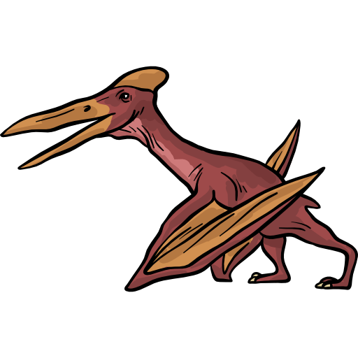 pterodactylus Hand Drawn Color icoon