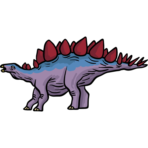stegosauro Hand Drawn Color icona