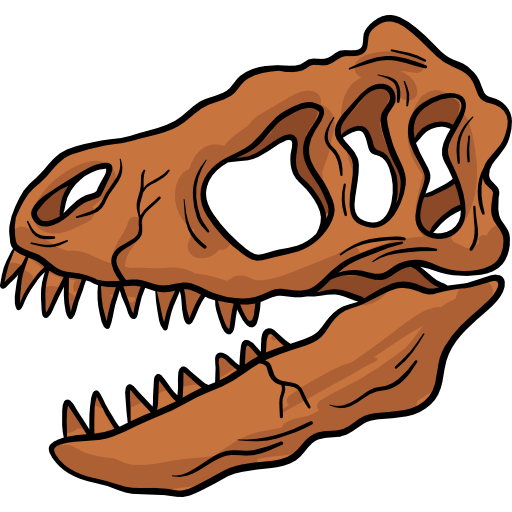 tyrannosaurus rex Hand Drawn Color icoon