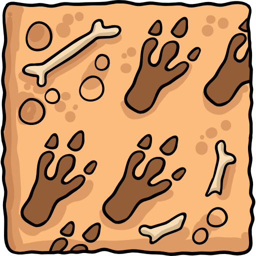Footprints Hand Drawn Color icon
