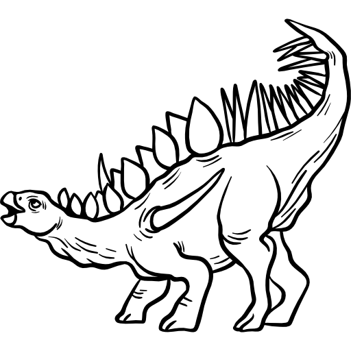 kentrosaurio Hand Drawn Black icono