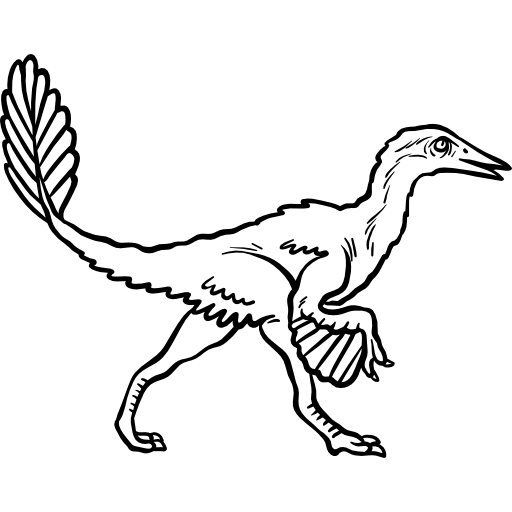 buitreraptor Hand Drawn Black icono