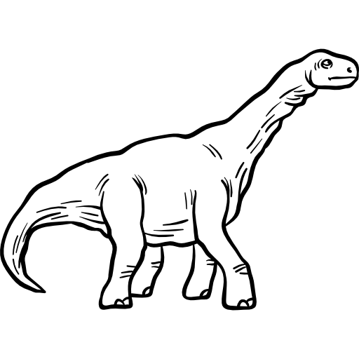 argentinosaurio Hand Drawn Black icono