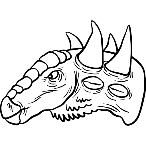 nodosauridi Hand Drawn Black icona