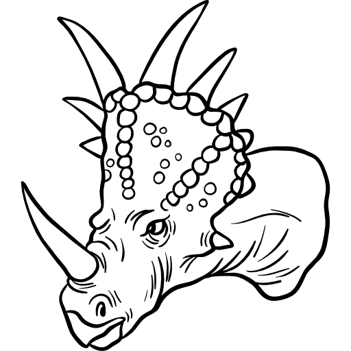 estiracosaurio Hand Drawn Black icono