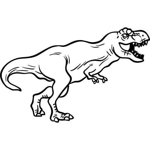 tirano-saurio rex Hand Drawn Black icono