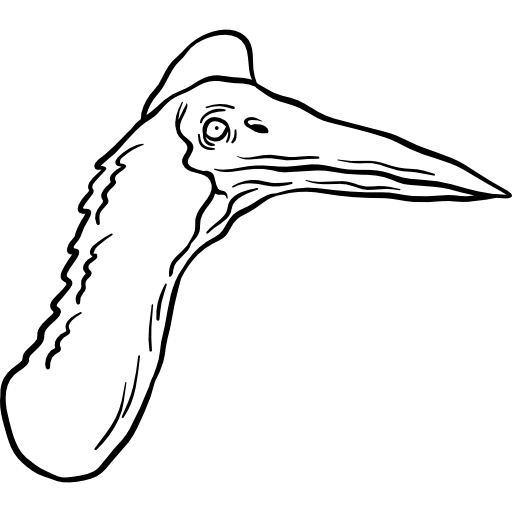 quetzalcoatlus Hand Drawn Black icona