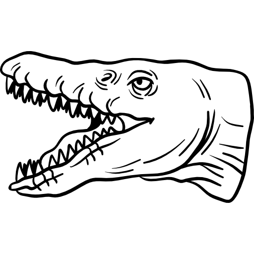 liopleurodonte Hand Drawn Black icona