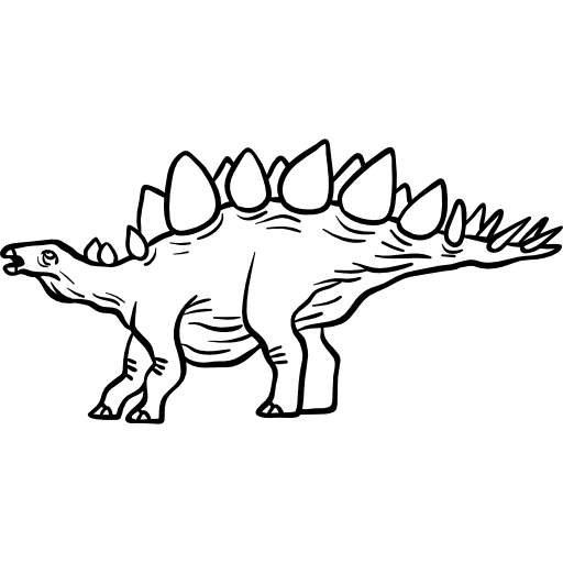 estegosaurio Hand Drawn Black icono