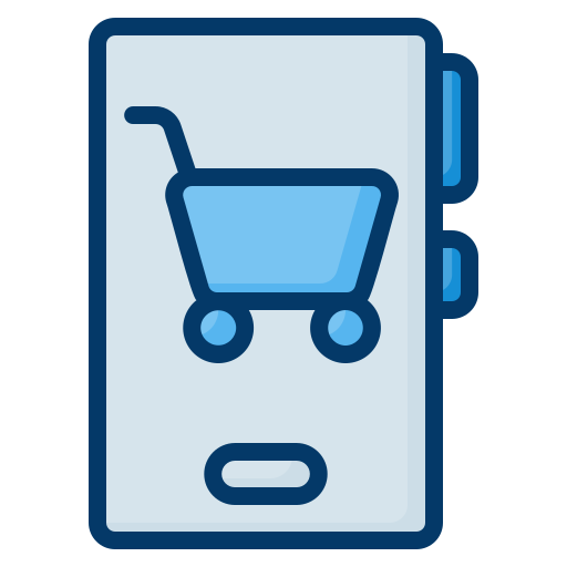 모바일 쇼핑 Generic Blue icon