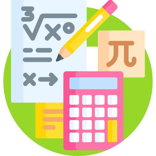 matemáticas Detailed Flat Circular Flat icono