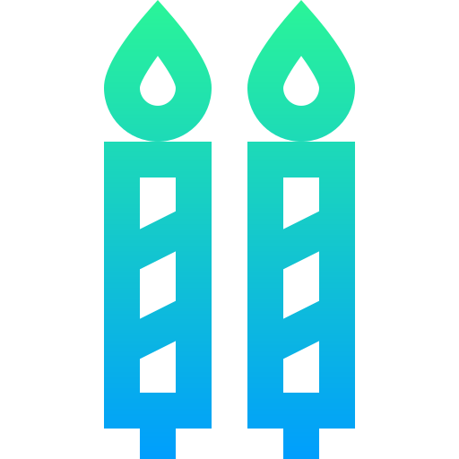 Свеча на день рождения Super Basic Straight Gradient иконка