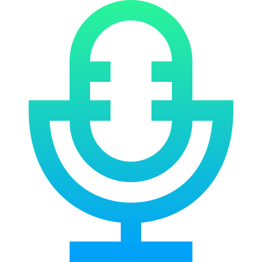 mikrofon Super Basic Straight Gradient ikona