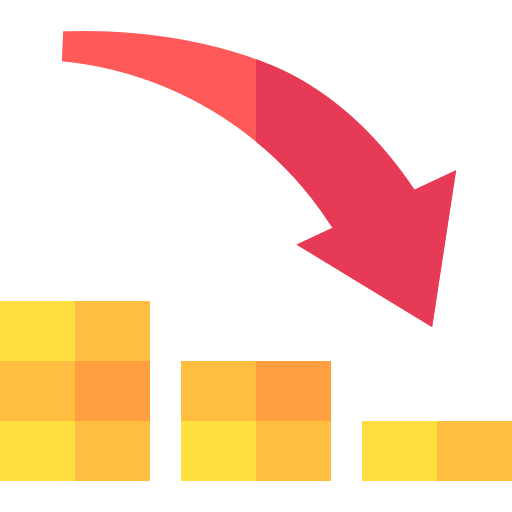 verringern Basic Straight Flat icon