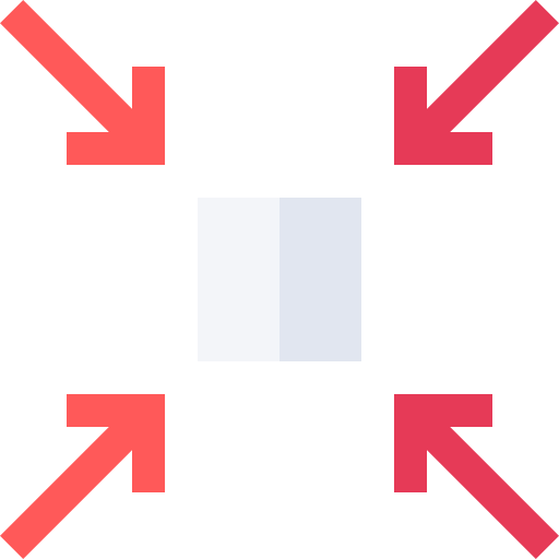 크기 조정 Basic Straight Flat icon