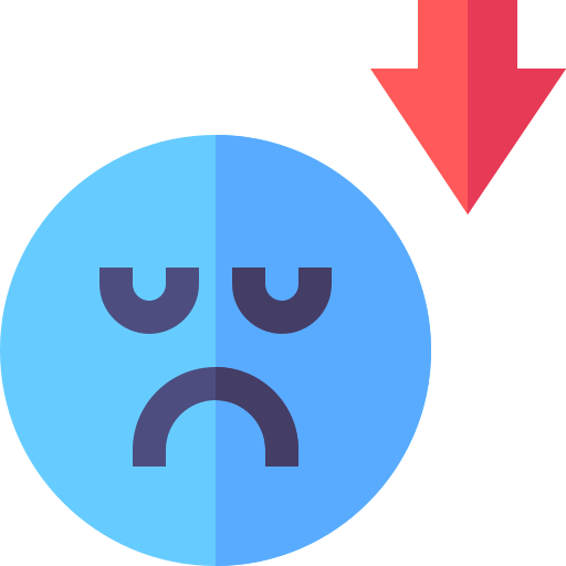 Sad Basic Straight Flat icon