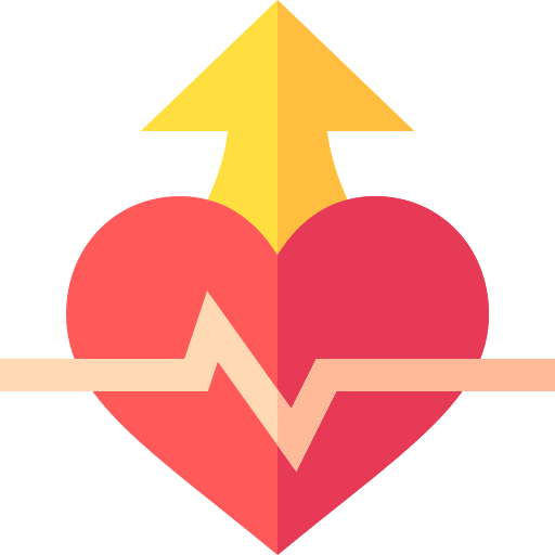 Heart rate Basic Straight Flat icon