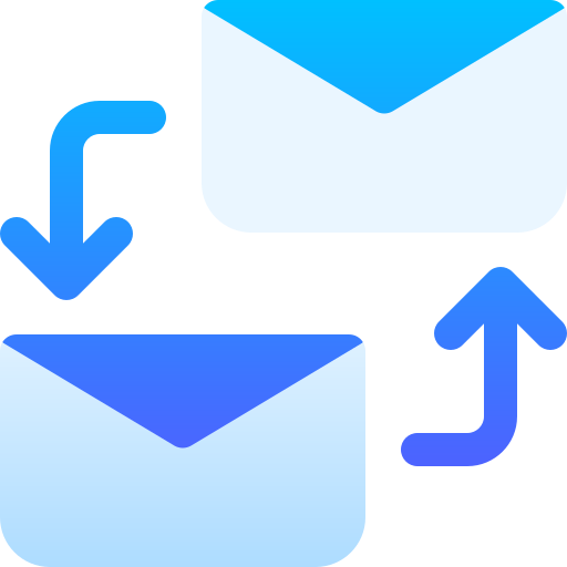 intercambiar correos Basic Gradient Gradient icono