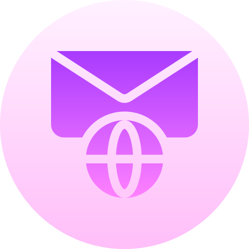 mail Basic Gradient Circular icon