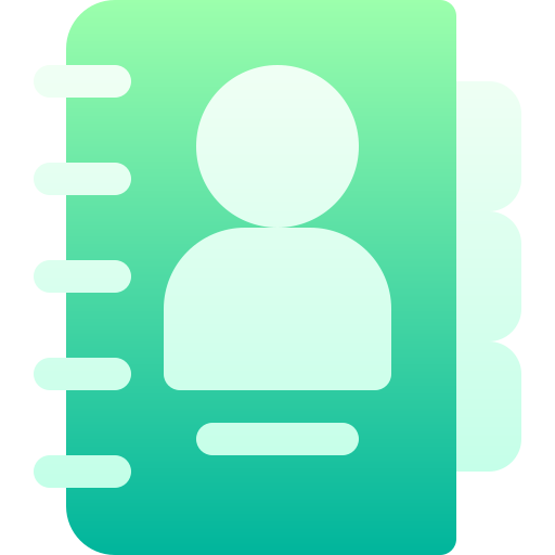 libreta de contactos Basic Gradient Gradient icono