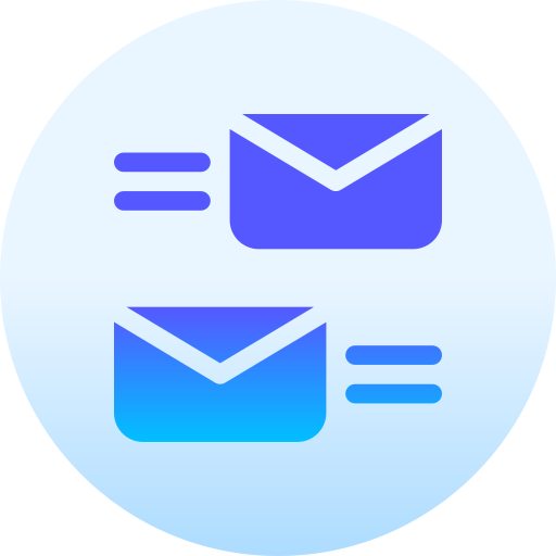 intercambiar correos Basic Gradient Circular icono