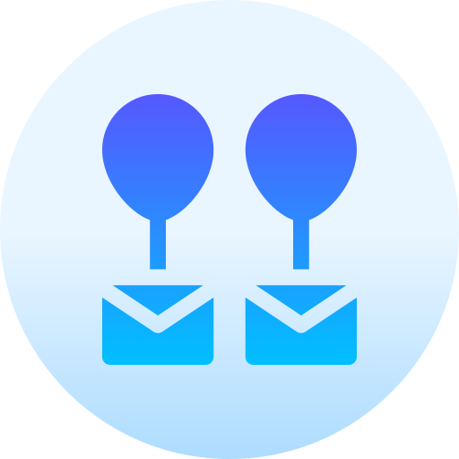 郵便 Basic Gradient Circular icon