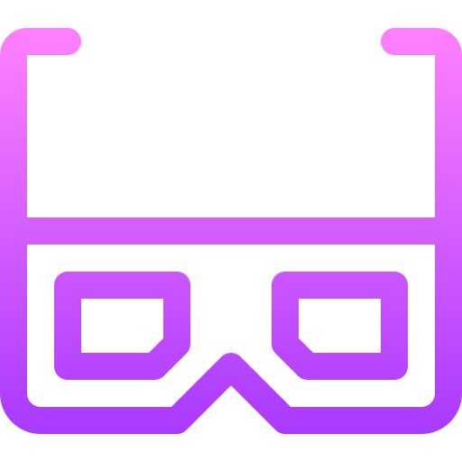 3d glasses Basic Gradient Lineal color icon