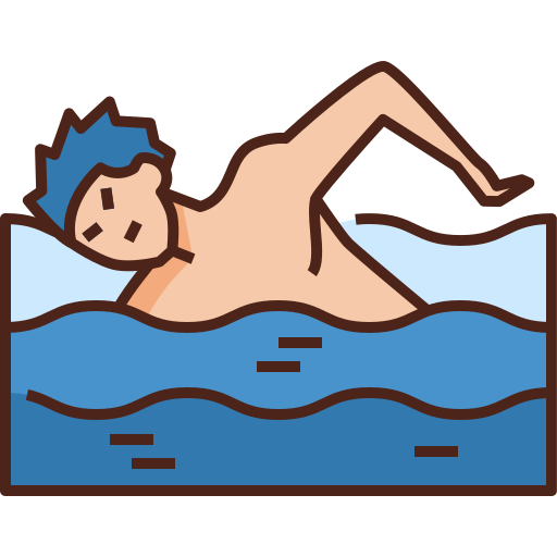 Swim Generic Outline Color icon