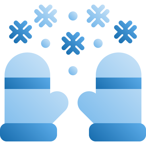 rękawiczki zimowe Generic Flat Gradient ikona