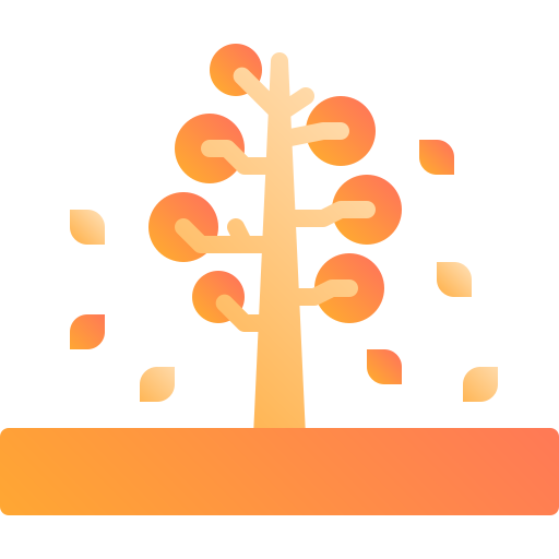 Осенние листья деревьев Generic Flat Gradient иконка