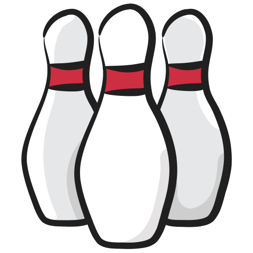 bowling Generic Hand Drawn Color icona