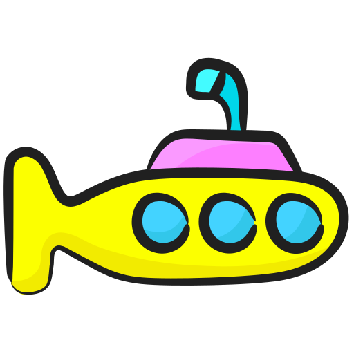 Submarine Generic Hand Drawn Color icon
