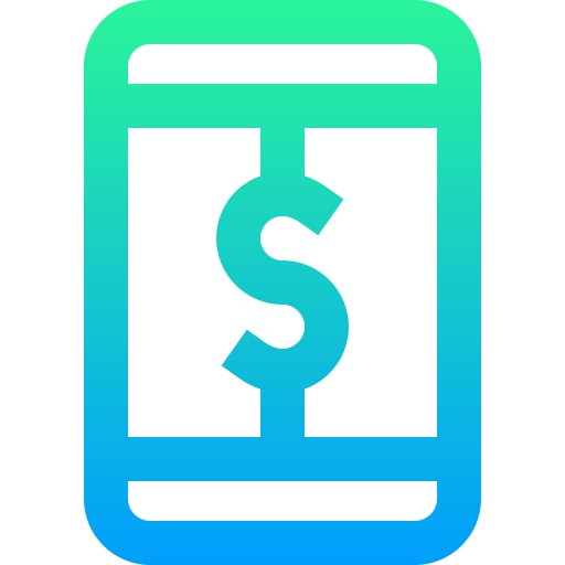 mobile banking Super Basic Straight Gradient icon