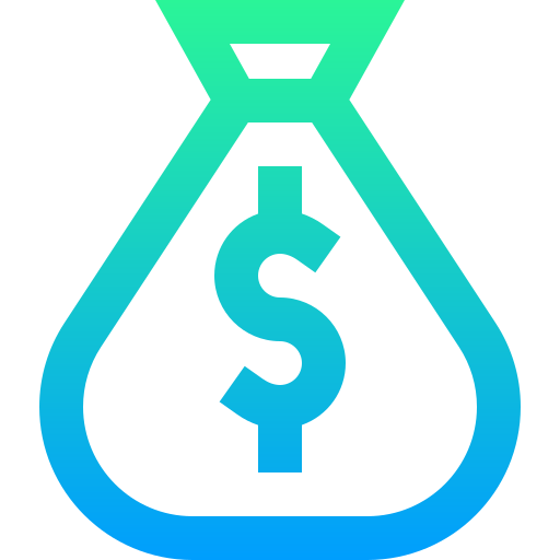 Money bag Super Basic Straight Gradient icon