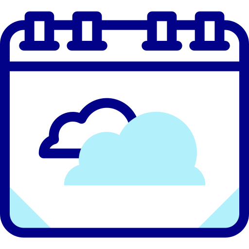 구름 Detailed Mixed Lineal color icon