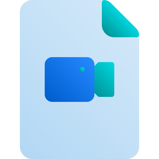 Video file Generic Flat Gradient icon