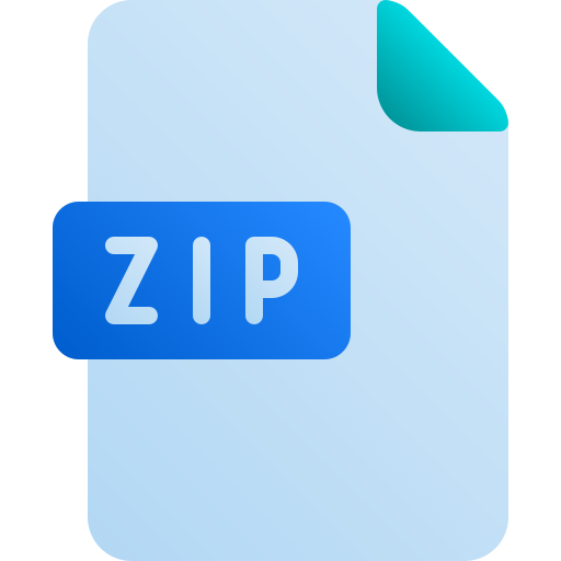 plik zip Generic Flat Gradient ikona