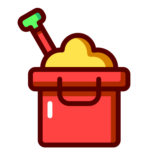 砂バケツ Generic Outline Color icon