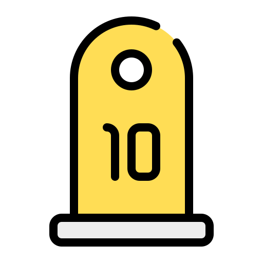Number Generic Outline Color icon