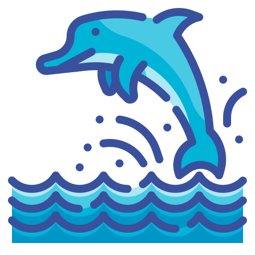 delfín Wanicon Lineal Color icono