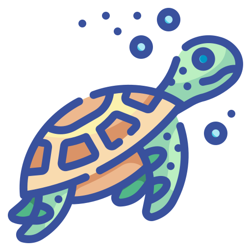 meeresschildkröte Wanicon Lineal Color icon