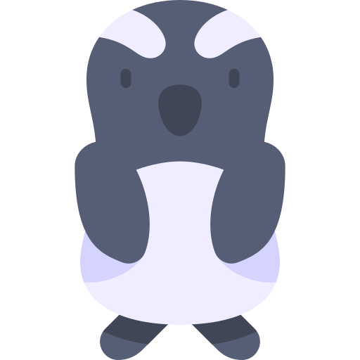 pingwin Kawaii Flat ikona