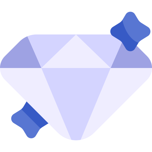 diamant Kawaii Flat icoon