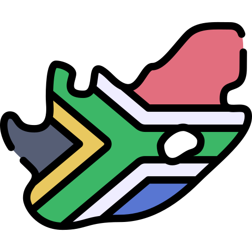 남아프리카 Kawaii Lineal color icon