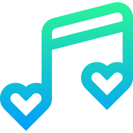 Love song Super Basic Straight Gradient icon