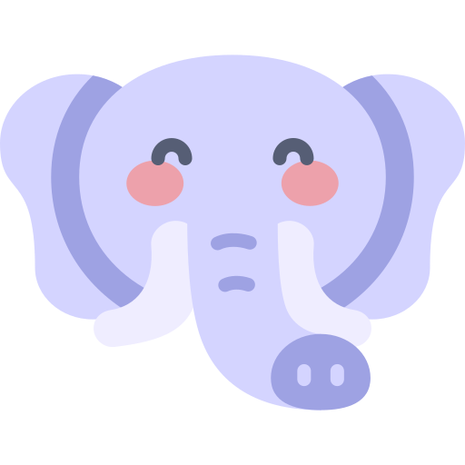 코끼리 Kawaii Flat icon